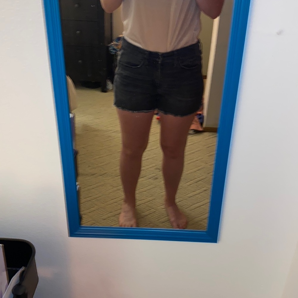 Black jean shorts